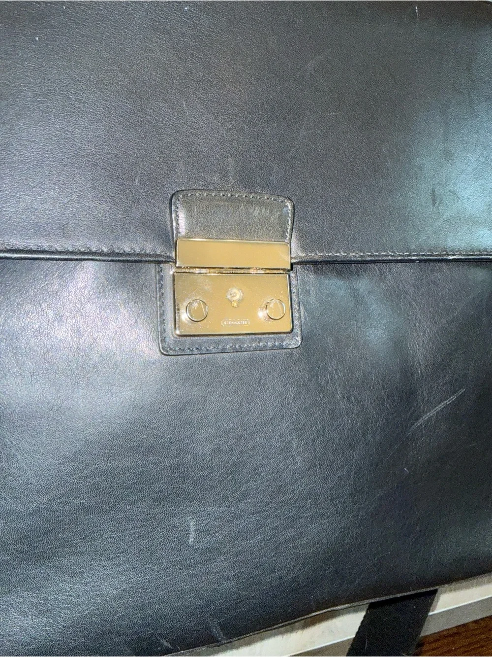 Coach Leather Briefcase Lexington Black Style K1E-5334 Vintage
